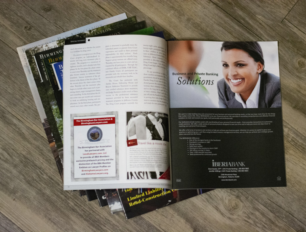Interior samples of work as magazine project manager and designer.